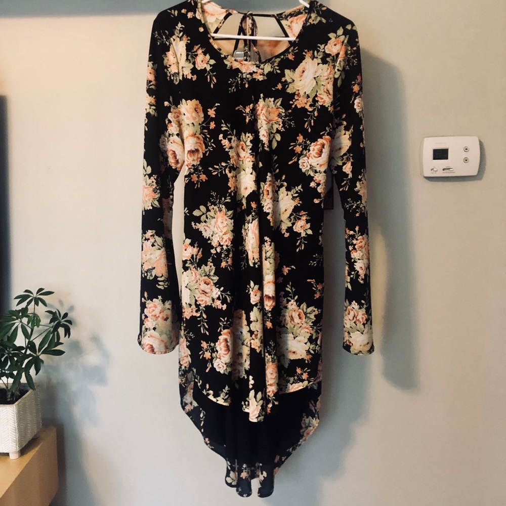 High-low floral dress